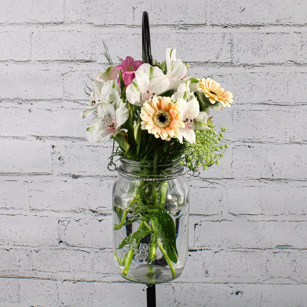 Mason Jars with Shepherd's Hook